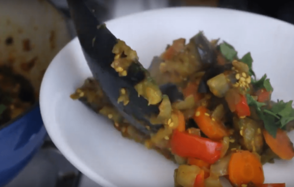 Make your vegetables pop_masala eggplant medley