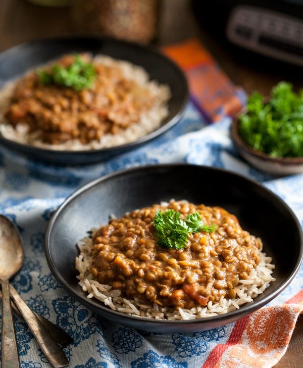 vegan masala lentils