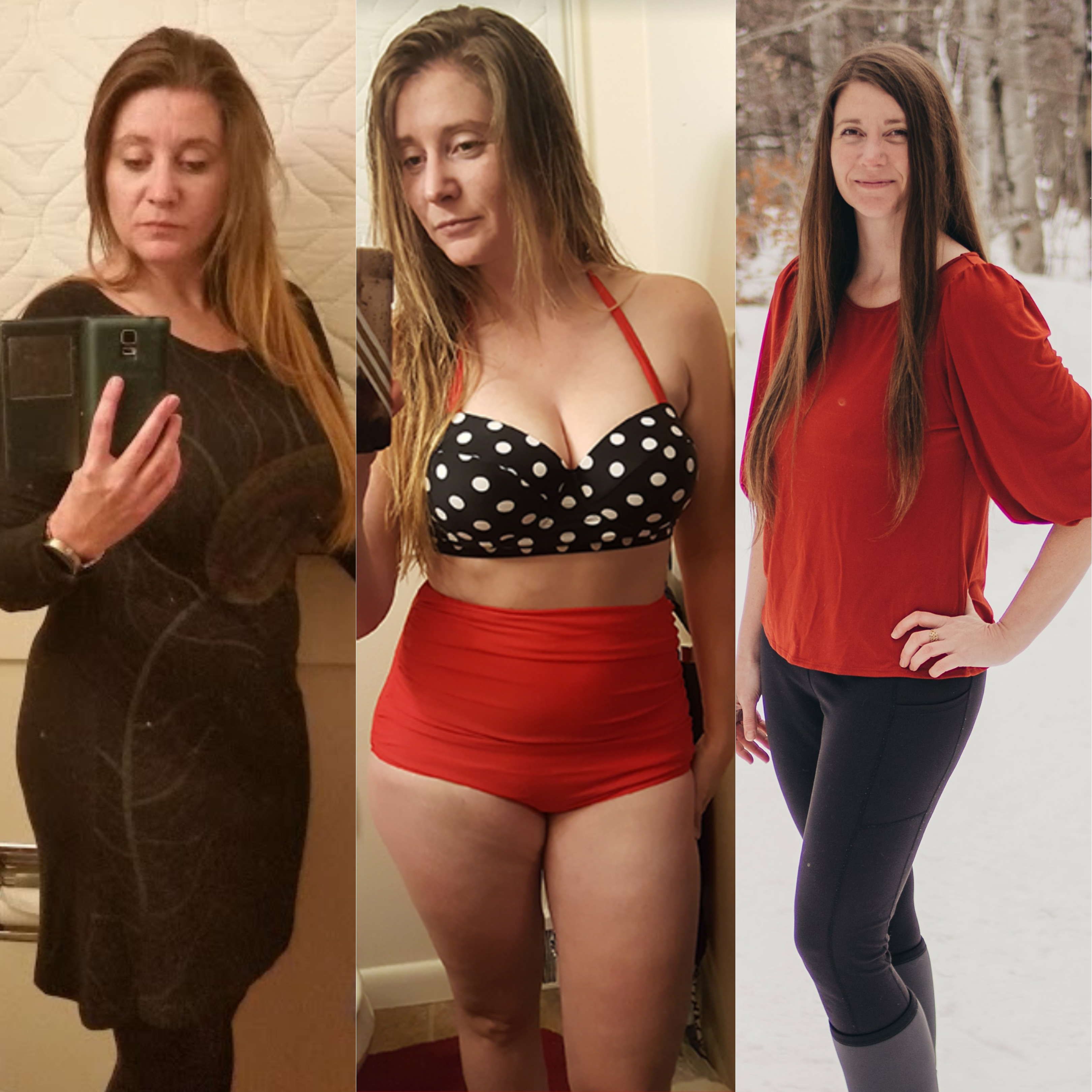 Heather 2 Heather, online weight loss coaching client before and after