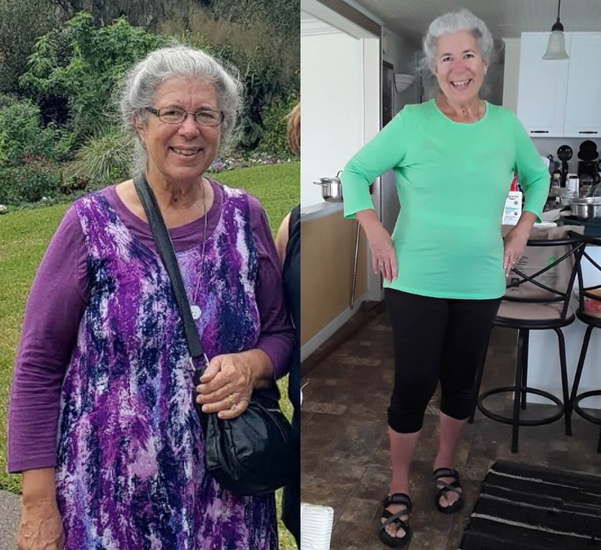 Ann Marie, a Masala Body client, before and after she lost 24 pounds