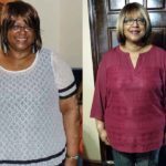 Barbara, online weight loss coaching client before and after